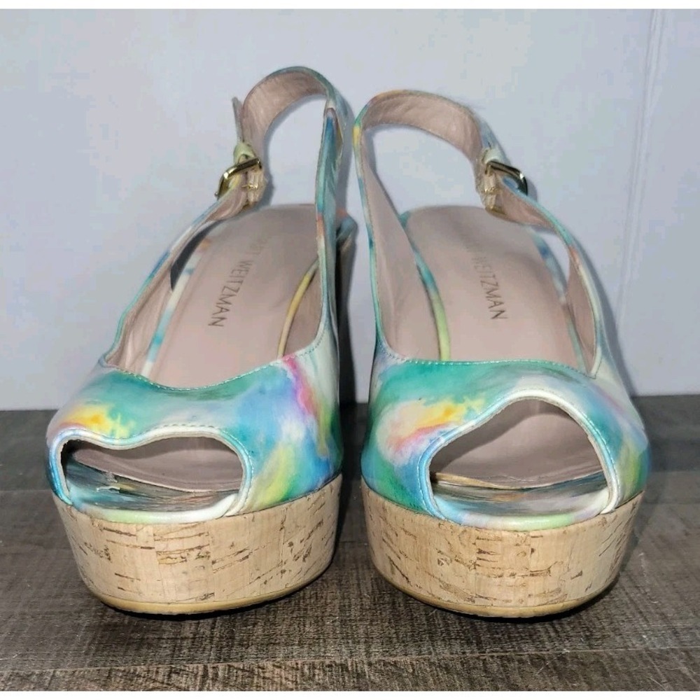 Stuart Weitzman Jean Lake  Patent wedge TW3191 Size 9M - Picture 5 of 11